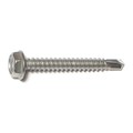 Midwest Fastener Self-Drilling Screw, #10 x 1-1/2 in, Stainless Steel Hex Head Hex Drive, 50 PK 53626